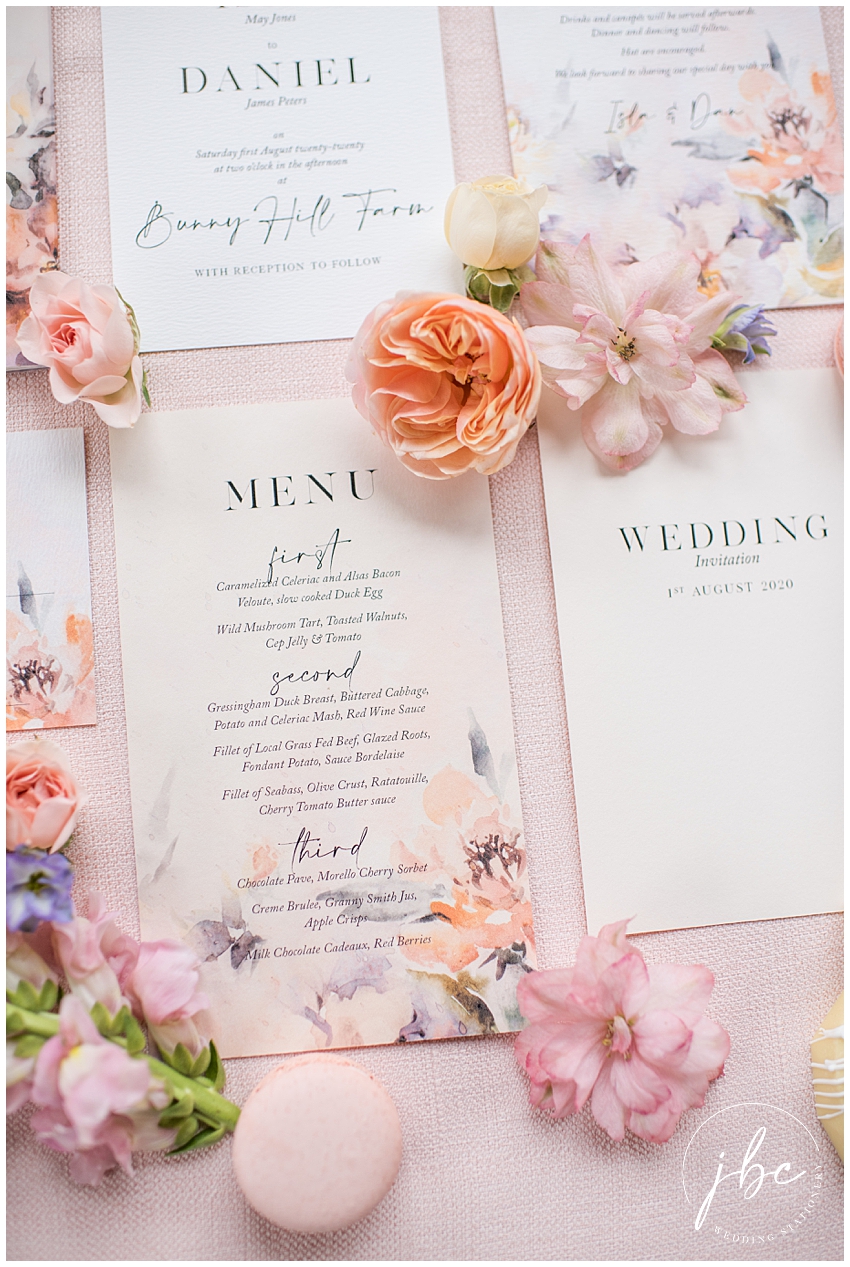 Bunny Hill Wedding Bespoke wedding invitations